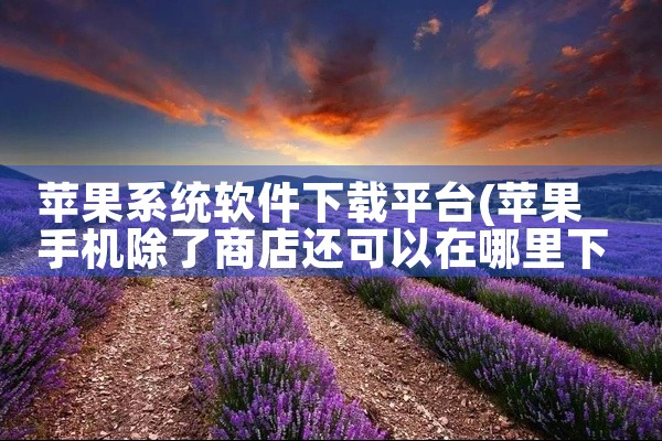 苹果系统软件下载平台